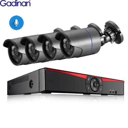 8CH NVR and 4Cameras Gadinan 8CH 4MP HDMI POE NVR комплект CCTV система безопасности 4.0MP 3.0MP наружная аудио запись ip-камера комплект видеонаблюдения 2 ТБ HDD - Цвет: 8CH NVR and 4Cameras