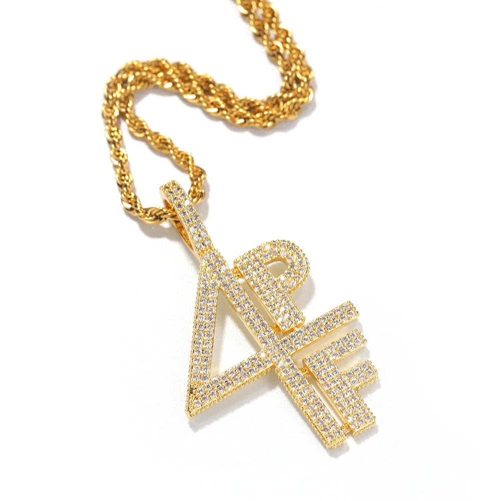 Uwin 4PF кулон кубический цирконий микро проложили четыре кармана полный LilBaby CZ Bling льдом ожерелье для мужчин ювелирные изделия