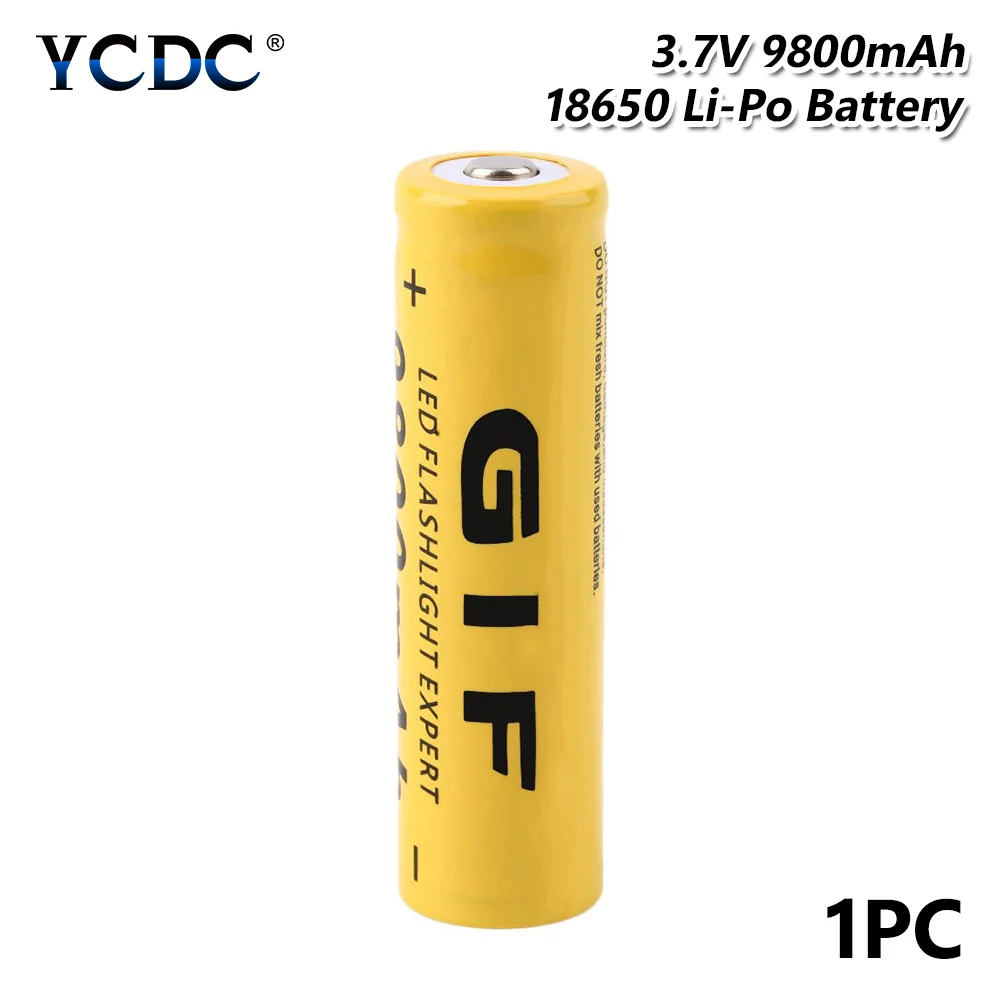 1 Pcs YCDC 3,7 V 9800mAh GIF 18650 Lipo аккумулятор высокой емкости с высоким разрядом для электронной сигареты - Цвет: 1 Pcs