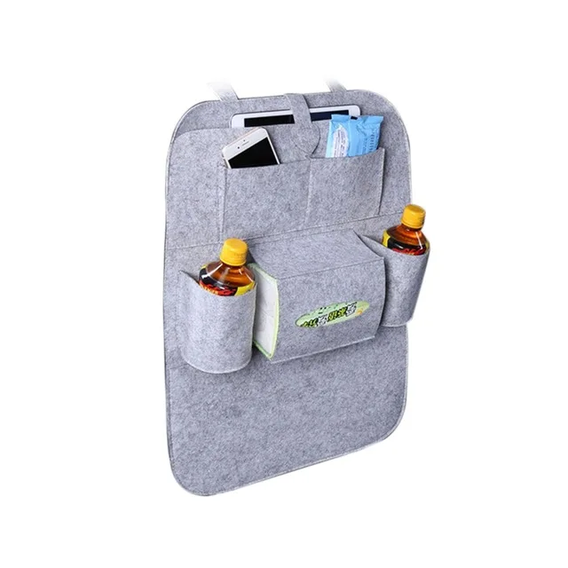light gray Новая автомобильная сумка для хранения с несколькими карманами, органайзер, держатель, аксессуар, черный - Название цвета: light gray