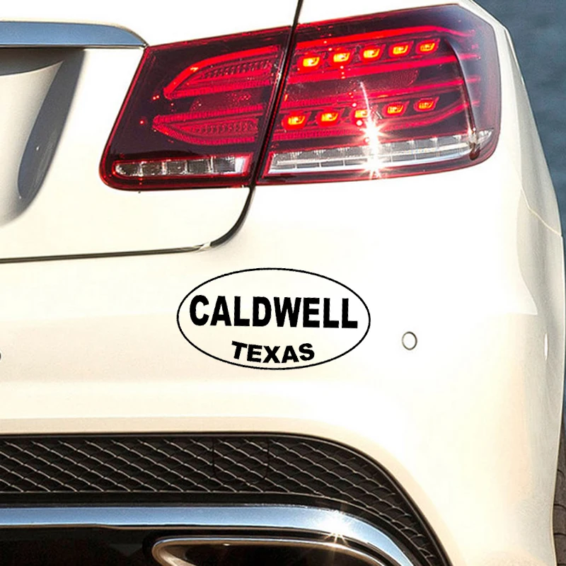 YJZT 13 4 см * 7 2 CALDWELL Техасский Овальный бампер Автомобильная Наклейка Виниловая
