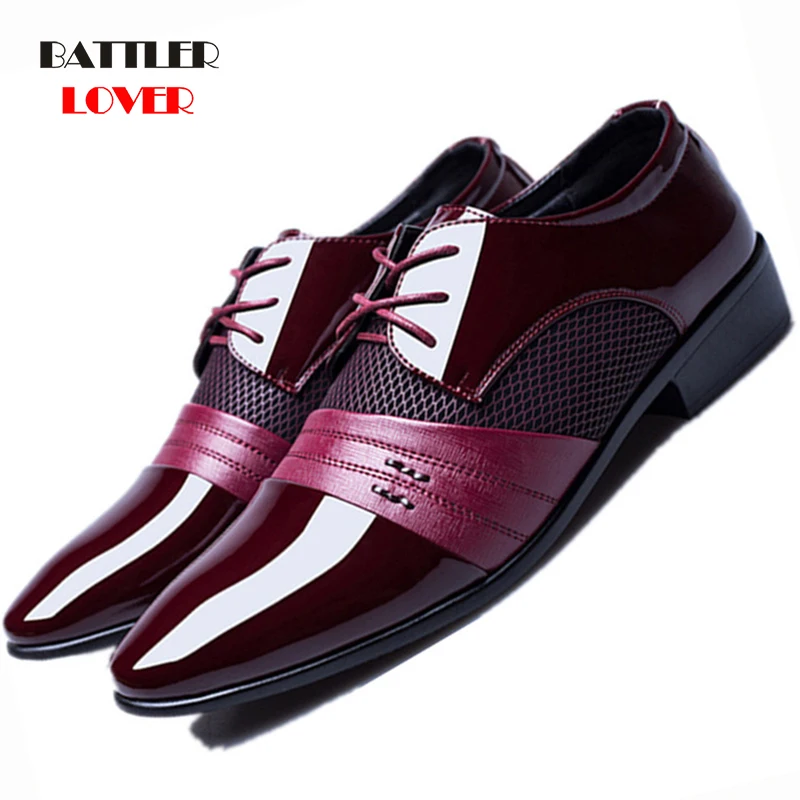 

Men's Dress Shoes Fashion Patent Leather Shoes Men Loafers Brands Wedding Oxford Shoes for Men's Breathable Men Formal Footwear