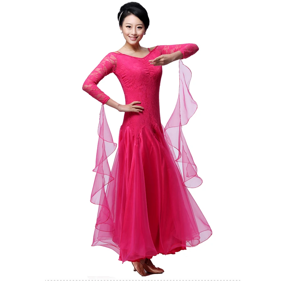Женское платье для бальных танцев красное/розовое/черное lulu/jazz/tango/waltz