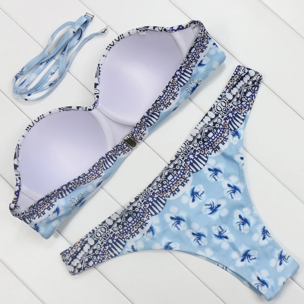 ZMTREE Maillot De Bain женские бикини купальники для малышек Push Up купальник Бразильский