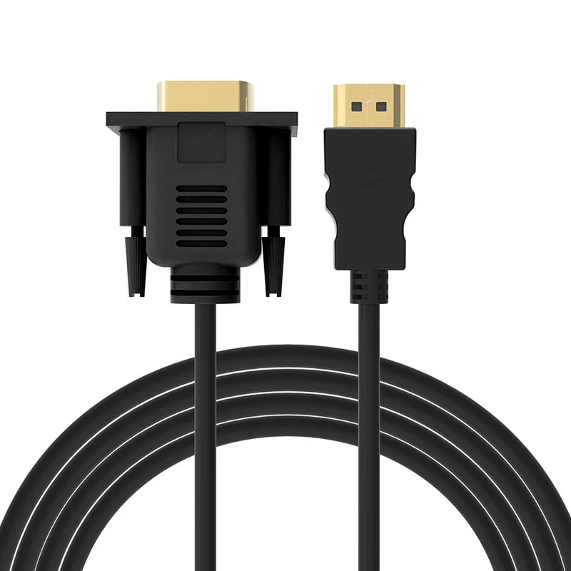 М 1 8 м HDMI к VGA Кабель адаптер между мужчинами видео разъем Кабели для HD плеер ТВ
