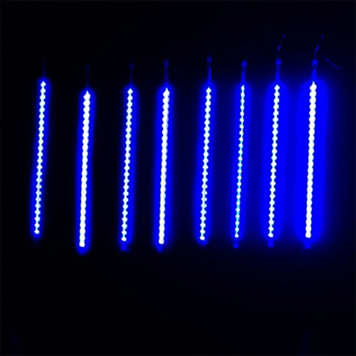 Blue Thrisdar 30 см 50 см метеоритный дождь Рождественская елка Сказочный светильник 8 трубок открытый сад патио сосулька капля снег падающий светильник - Испускаемый цвет: Blue