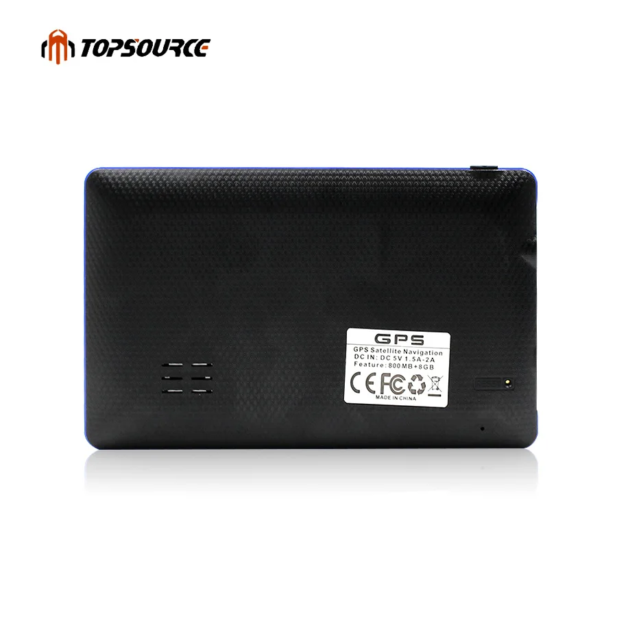 TOPSOURCE HD 7 ''портативный Автомобильный gps навигатор Win CE6.0 FM 8 ГБ 800 МГц карта для Европы/США+ Канада пожизненные карты и дорожные карты