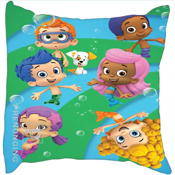 На заказ Наволочка Bubble Guppies квадратный Подушка на молнии Обложка распечатать ваши фотографии 20x20 см, 35x35 см(одна сторона) 180117#88 - Цвет: Pillowcases