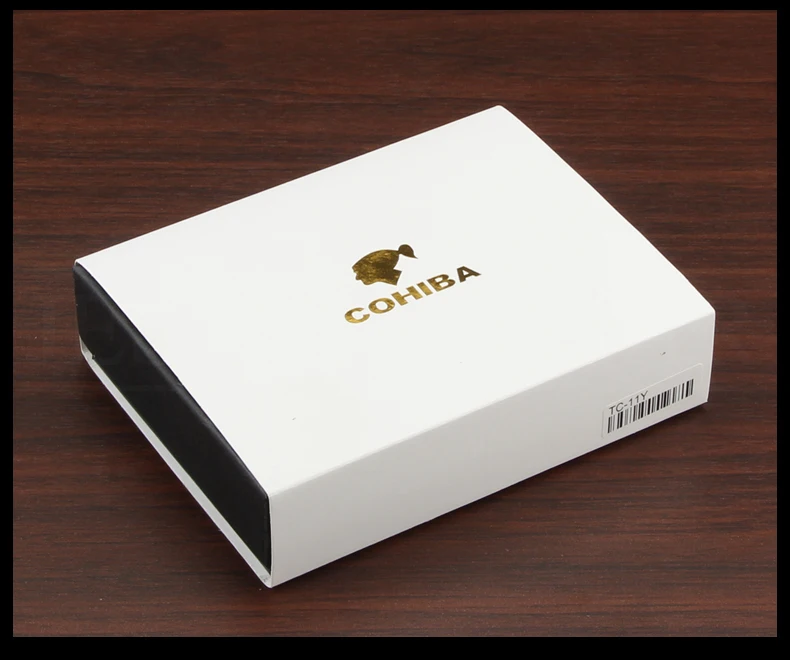 COHIBA из нержавеющей стали Острый сигарный Нож металлический ветрозащитный 3 струйный газовый сигаретный прикуриватель W/удар аксессуары для сигар набор