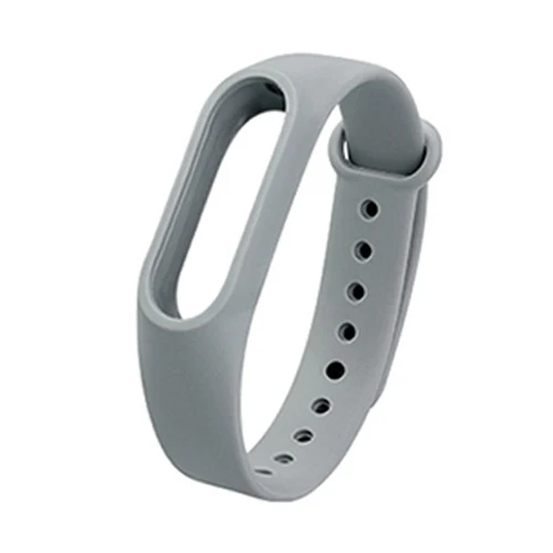 Серый FANGTUOSI ремешок для Xiaomi mi band 2 Силиконовый цветной умный браслет Сменные аксессуары ремешок mi band 2 ремешок 1 шт - Цвет: Серый