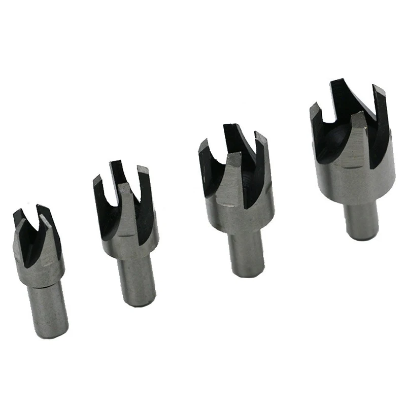 8pcs Wood Plug Cutter Cutting Tool Drill Bit Set Straight and Tapered Taper 5/8 inch 1/2 3/8 1/4 Woodworking Co | Инструменты