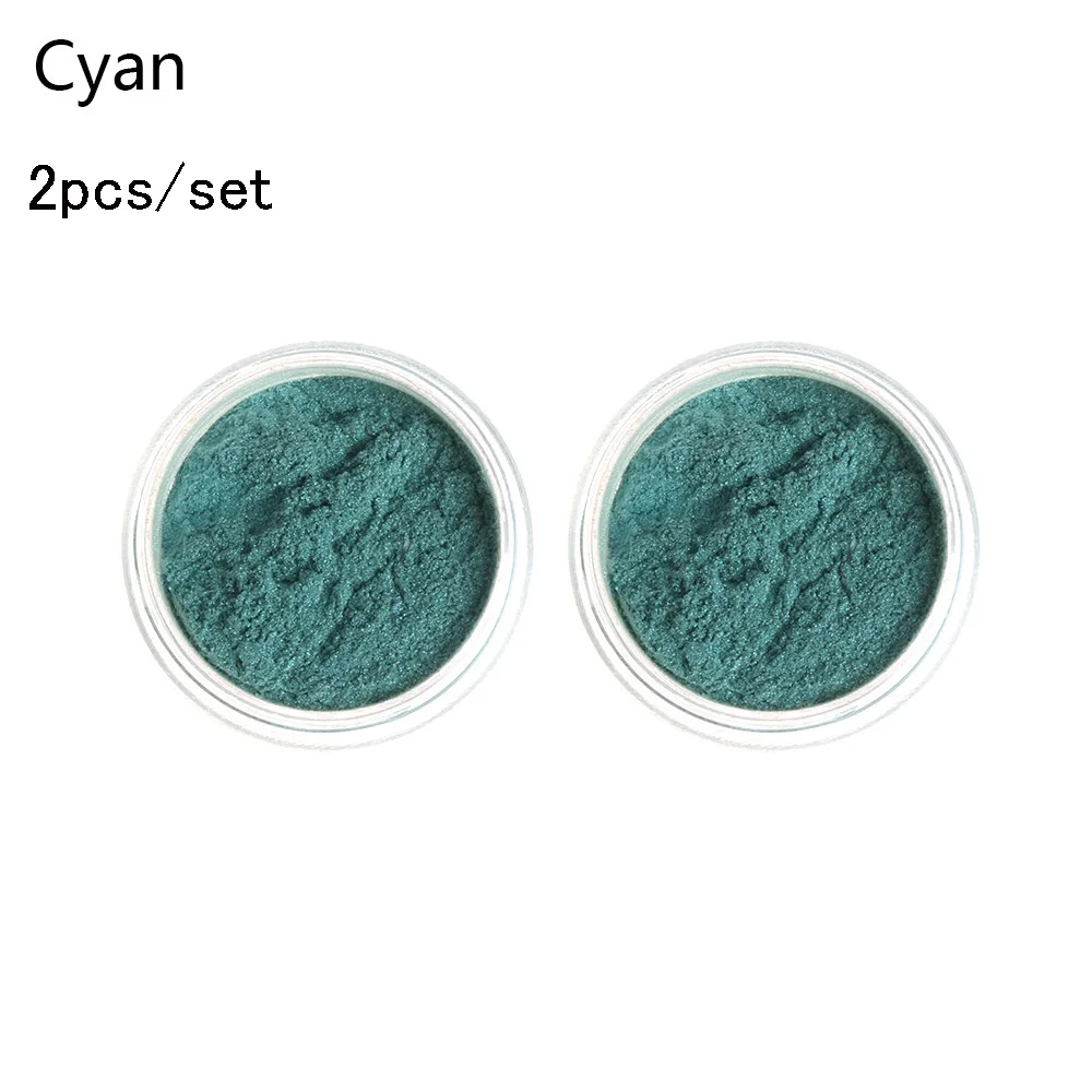 Cyan 1/2 шт мерцающие 13 цветов слюда пудра пигменты для самостоятельного создания косметики Тени для век Смола макияж лак для ногтей художника туалетных изделий - Цвет: Cyan