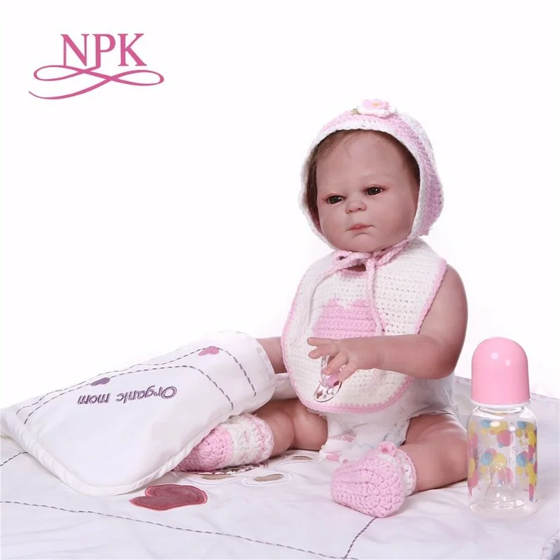 Reborn Girl Baby Dolls 20 ''полный корпус Винил силиконовый новорожденный сенсорный настоящая детская игрушка для ванны силикон