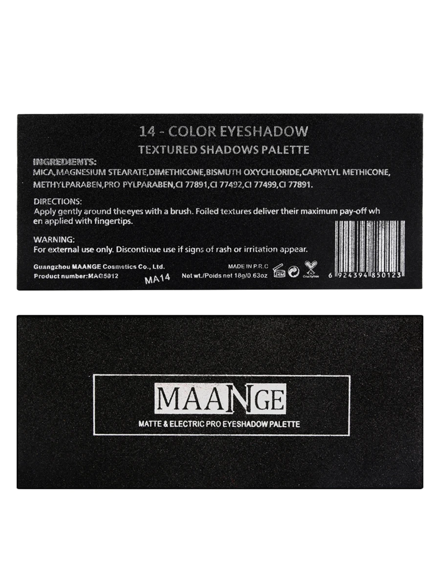 Профессиональный макияж 14 Цвет Электрический палитру теней Make Up Brush Eye Shadow Palette