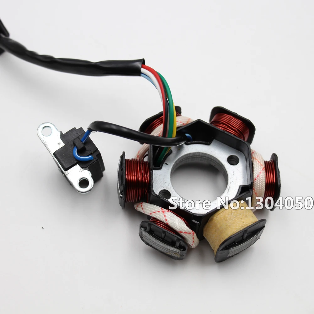 GY6 50 110 150cc Магнитный статор зажигания 6 катушек скутер мопед вездеход картинг