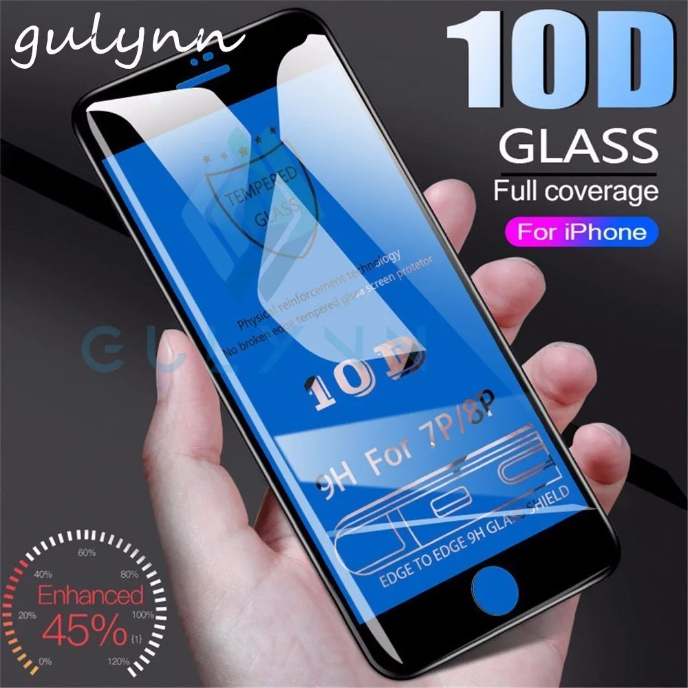 10D изогнутое закаленное стекло с полным покрытием для iPhone X Xs XR Max Премиум Защитная