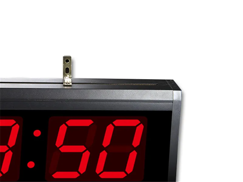 _ Красные буквы алюминиевые большие цифровые светодиодные настенные часы