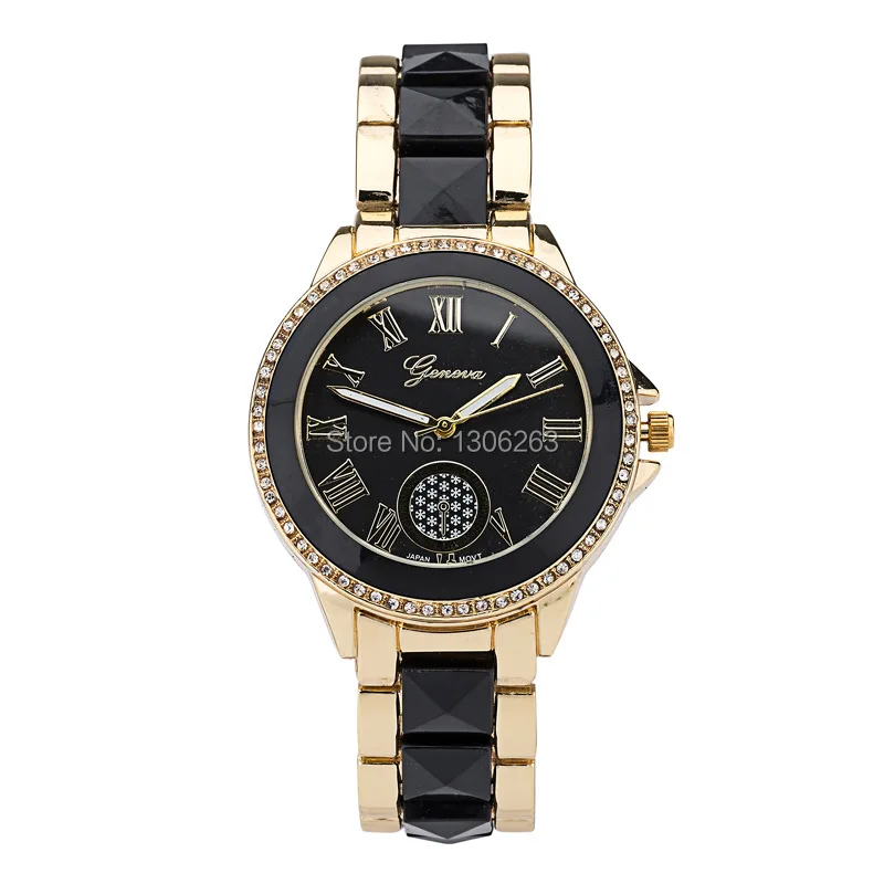 Лидирующий бренд Geneva часы женские кварцевые из нержавеющей стали наручные Relogio