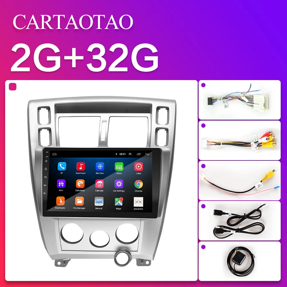 H-Tucson-ZS-2G 2 din Android 8,1 автомобильный dvd 2.5D HD 10," автомобильный радиоприемник с навигацией GPS Bluetooth мультимедийный плеер стерео для hyundai Tucson 2006-2013 - Цвет: H-Tucson-ZS-2G