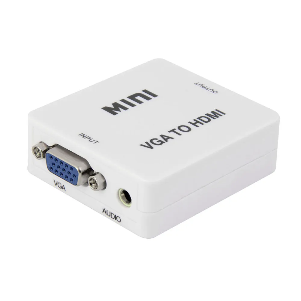 Mini vga для hdmi адаптер vga2hdmi конвертер разъем с аудио портативных пк к hdtv проектор