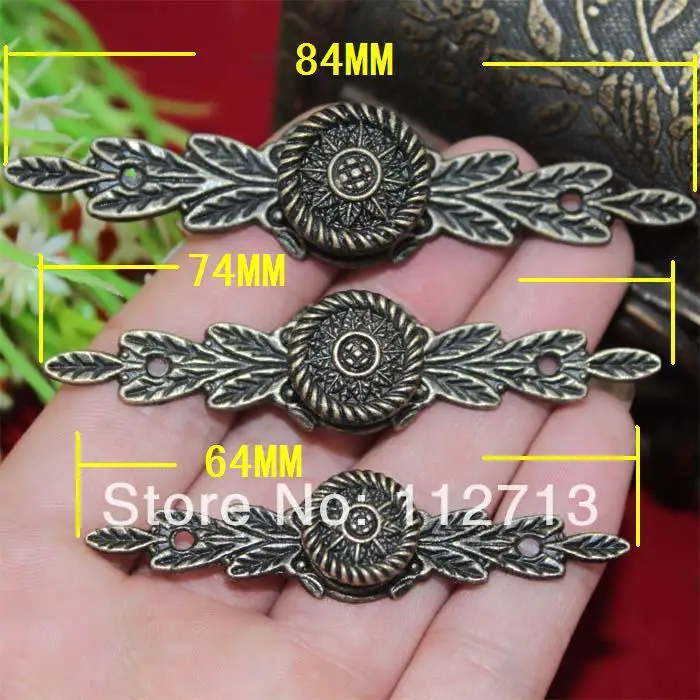 20 шт. 84 мм Деревянный Ящик Ручка Двери Шкафа Ящика Потяните Ручки Античная Бронза