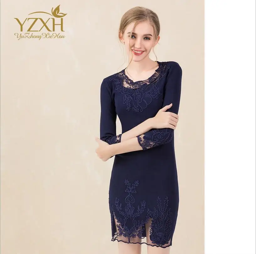 Женское платье Высокое качество осень-весна европейский стиль газовое кружевное