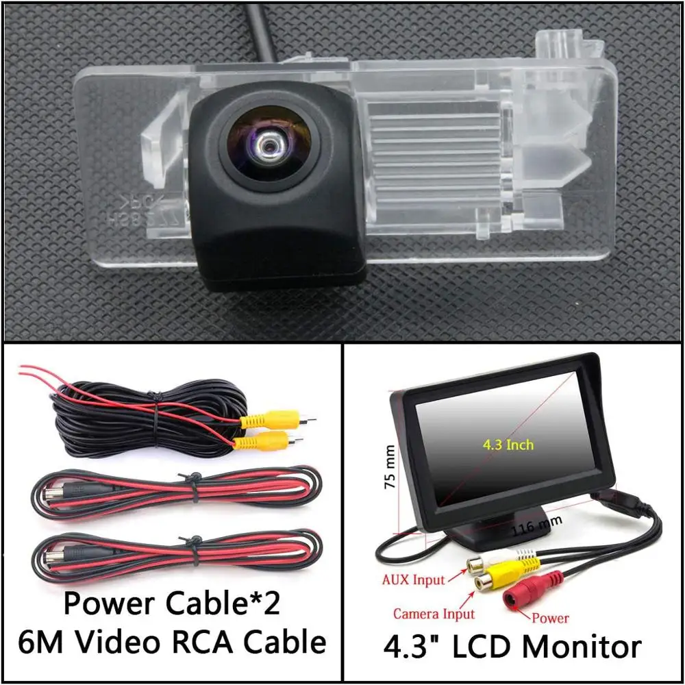 Cam Add 4.3 inch LCD 175 градусов HD резервная камера заднего вида для VW Golf Touran Lavida/Grand Lavida Golf puls Passat B7 Wagon автомобильный монитор - Название цвета: Cam Add 4.3 inch LCD