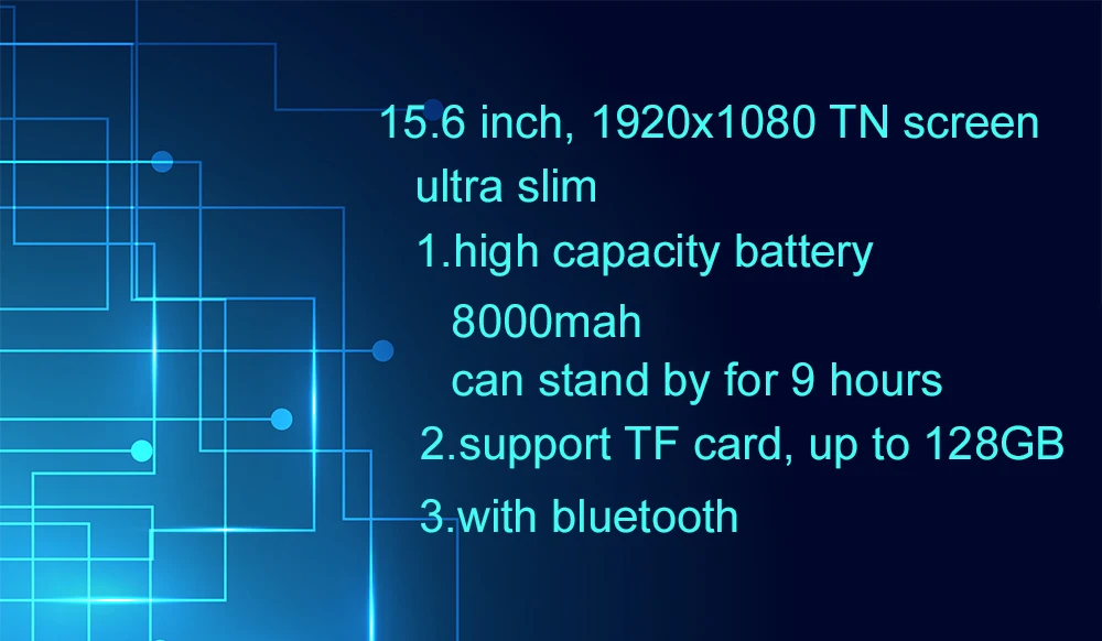 4G ram 64G EMMC Intel Atom X5-Z8350 1,44 Ghz 15,6 дюймов Windows 10 Системный ноутбук с экраном 1920X1080 P, ноутбук 8000mah