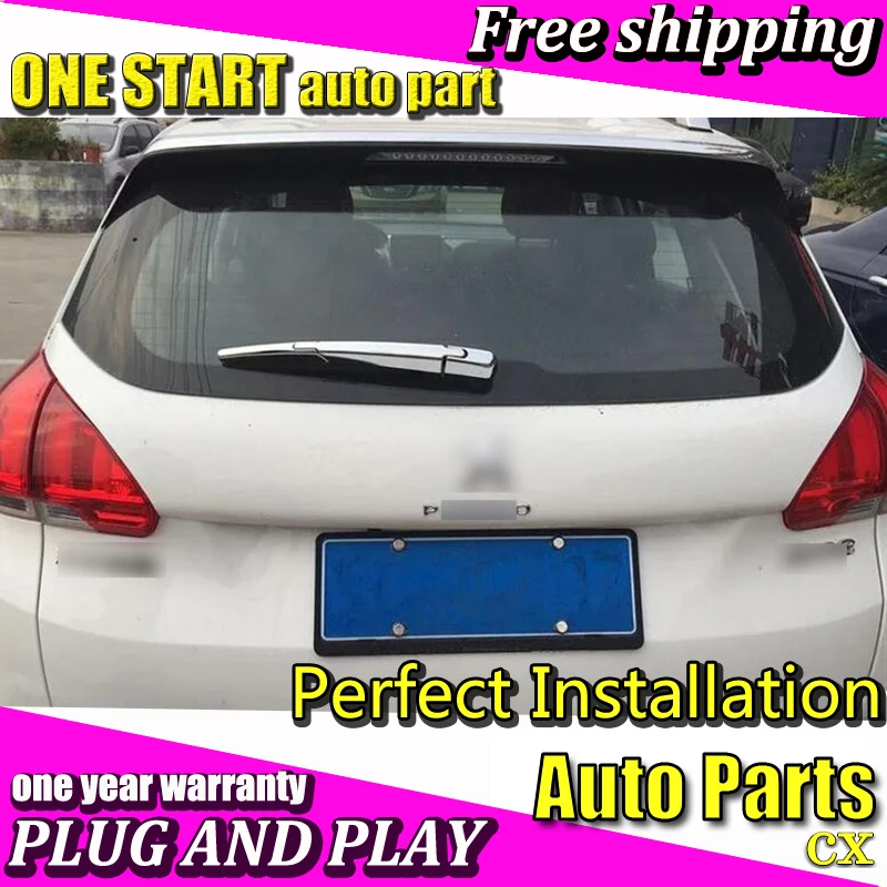 D_yl Тюнинг автомобилей для 2014-2016 Peugeot 2008 ABS задний стеклоочиститель отделкой в