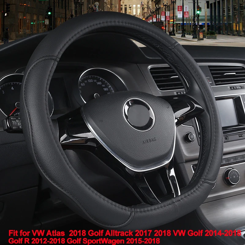 HuiER чехол рулевого колеса автомобиля D форма для Volkswagen Golf Alltrack 2017 2018 VW 2014 2015 2016 Atlas