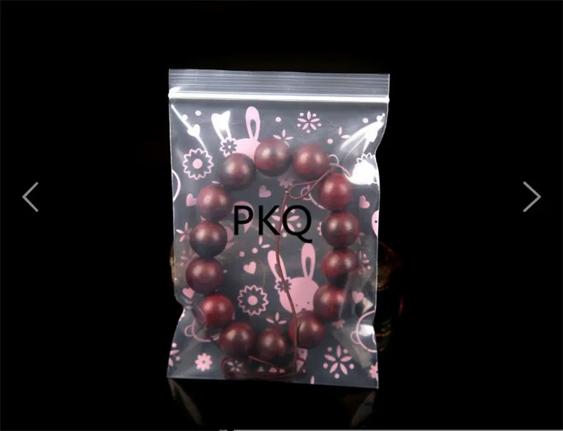 7 размеров 4x6 см мини милый розовый кролик мультфильм Ziplock полиэтиленовый пакет с