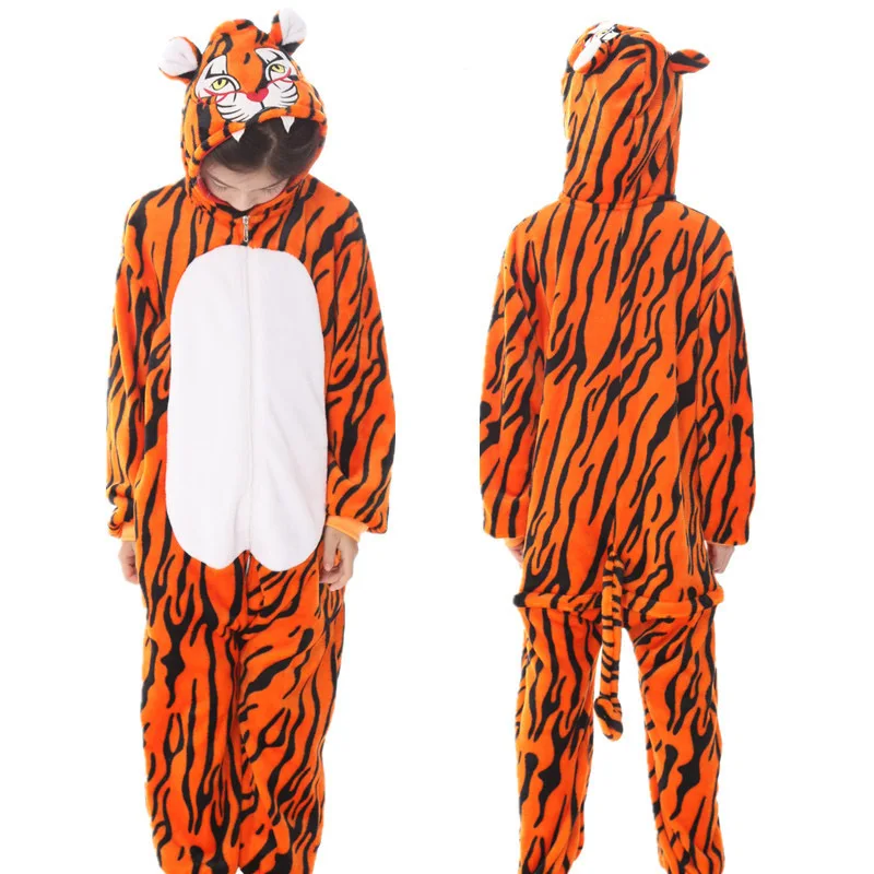 кигуруми Фланель Зимняя Пегас Рождественская Пижама Единорог для Девочек