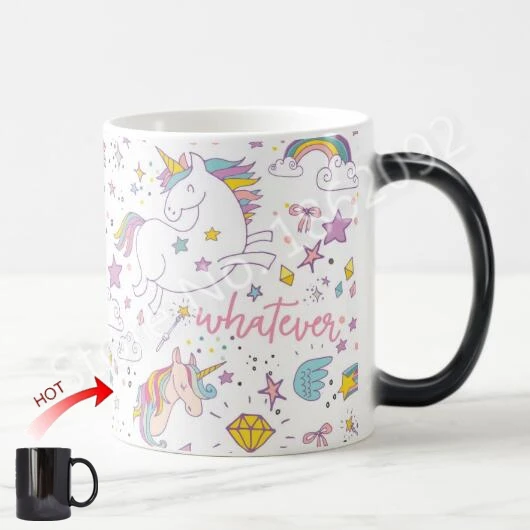 Лидер продаж милая волшебная кружка в виде единорога радуги новинка кофейная