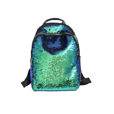 Женский рюкзак с блестками, Большой Вместительный рюкзак Mochila Feminina из искусственной кожи, рюкзак с блестками для девочек, дорожные сумки - Цвет: green