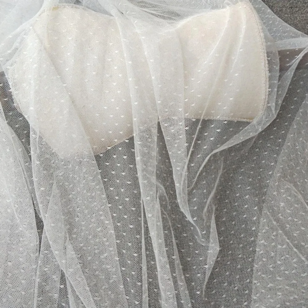 5 метров в горошек Мягкий Кружевной Тюль Ткань Для Фата невесты кружевное платье