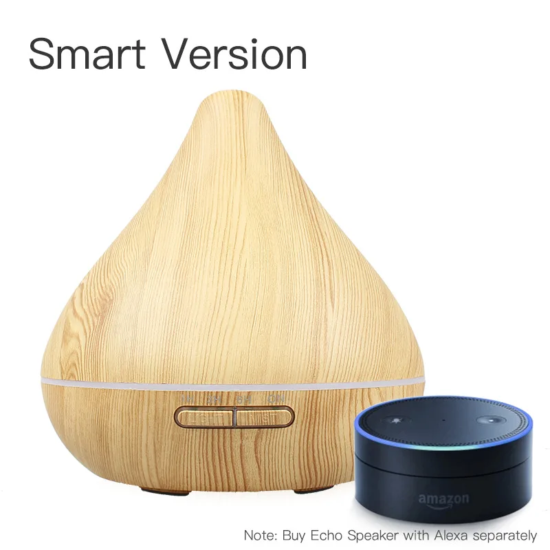 Whole Light Wood GX. Диффузор Smart Wifi диффузор эфирного масла Ароматерапия Увлажнитель приложение управление совместимость с Amazon Alexa Арома диффузор - Цвет: Whole Light Wood