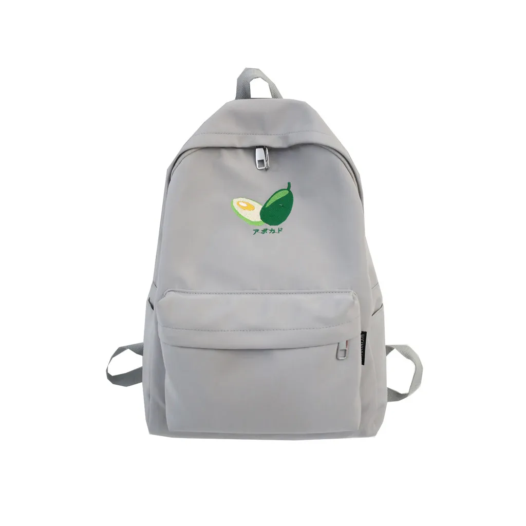 Gray MOLAVE рюкзак женская мода авокадо Печать Дети Мальчики Девочки bookbag Студент Путешествия Рюкзак carteras mujer de hombro y bolsos - Цвет: Gray