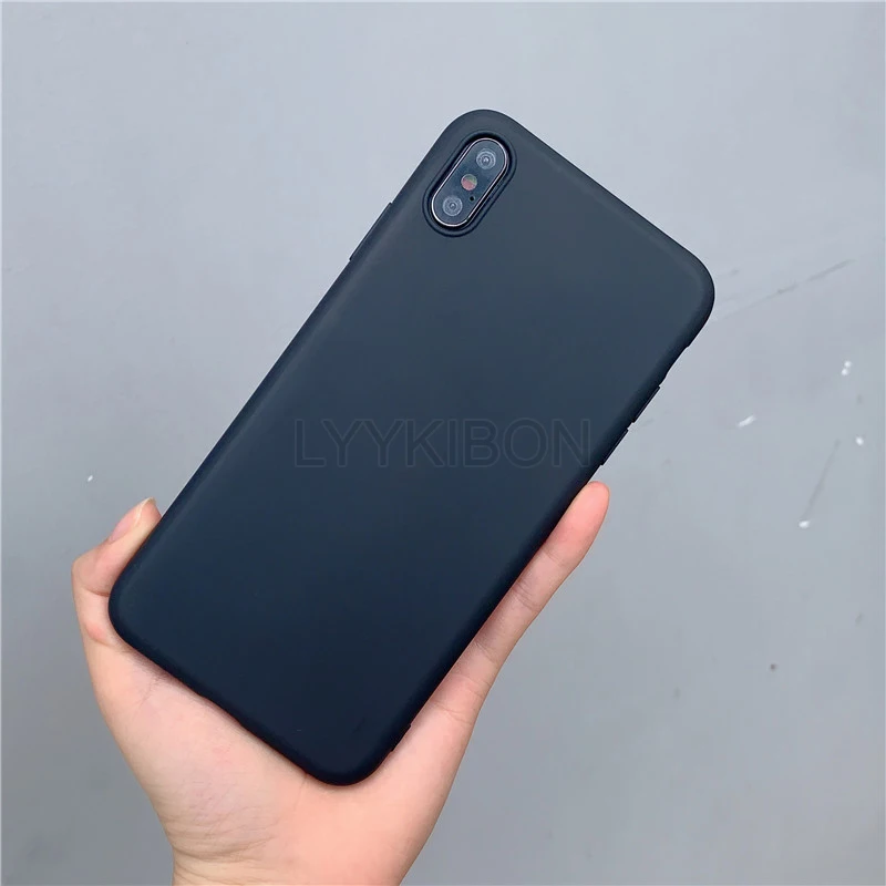 Мягкий силиконовый чехол из ТПУ ярких цветов для huawei Honor 7A 20 Pro 10 Lite 8X P30 P20 mate 20 30 pro P20 P Smart Y9 матовый чехол - Цвет: Black