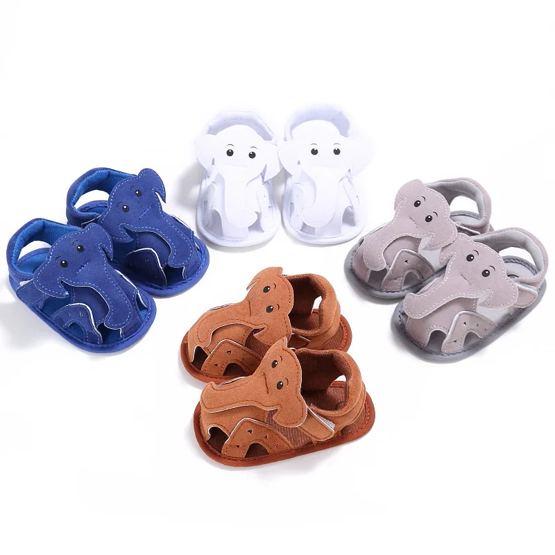 2017 лето Мальчики Моды сандалии Мягкие Младенческой bebe мультфильм животных