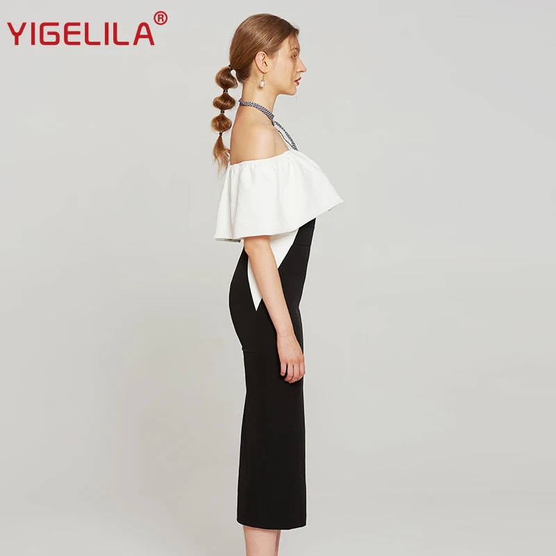 Женское вечернее платье YIGELILA облегающее с вырезом лодочкой и открытыми плечами
