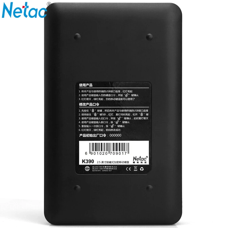 Лучшие продажи 1 ТБ портативный HDD AES256-Bit аппаратное шифрование USB3.0 скоростной инструмент Защита паролем жесткий диск для безопасности данных