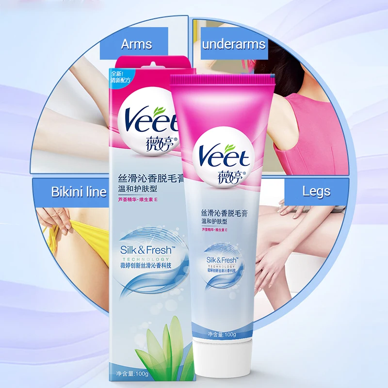 Veet крем для удаления волос деликатная кожа с алоэ вера и витамин Е Жасмин аромат