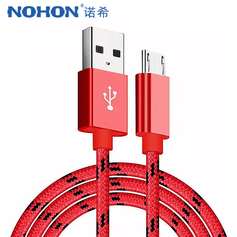 NOHON нейлоновый зарядный кабель для синхронизации Samsung Galaxy S7 S6 Huawei Micro USB Xiaomi 4X 4A