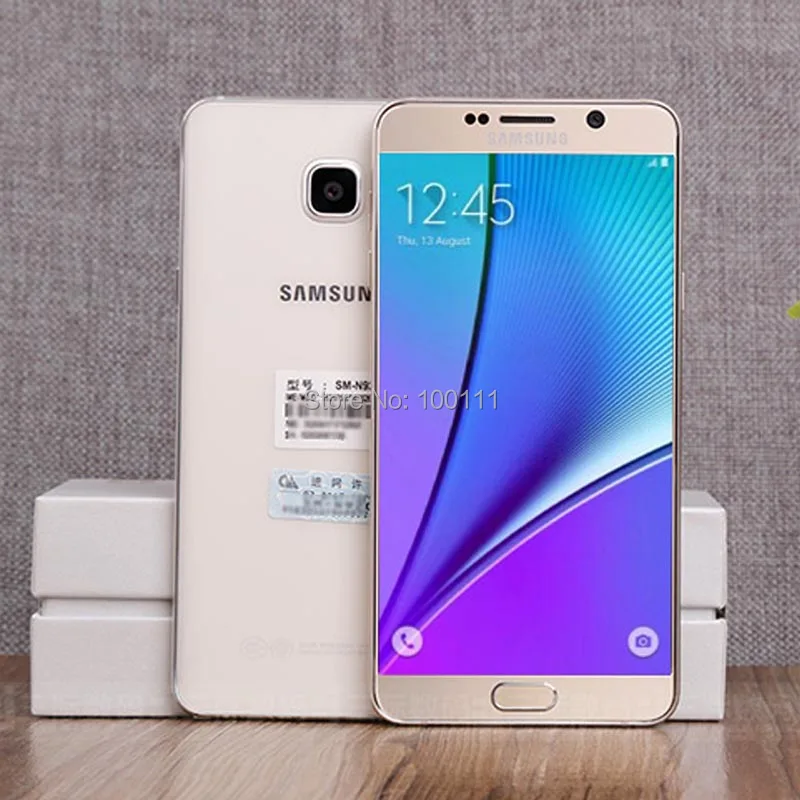 Оригинальный мобильный телефон samsung Galaxy Note 5 N920A 4 Гб ОЗУ 16 Мп 7 дюйма одна sim-карта 4G