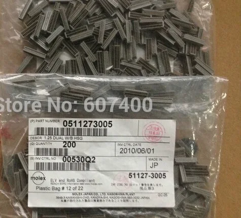 0511273005 CONN HOUSING 30POS 1 25 MM MOLEX Соединители Клеммы корпуса 511273005 100% новые и оригинальные