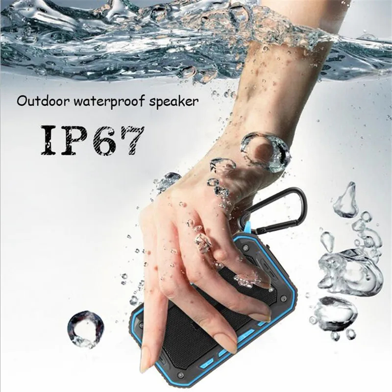 Уличная Bluetooth колонка водонепроницаемая IP7 велосипедная стереоколонка с басами