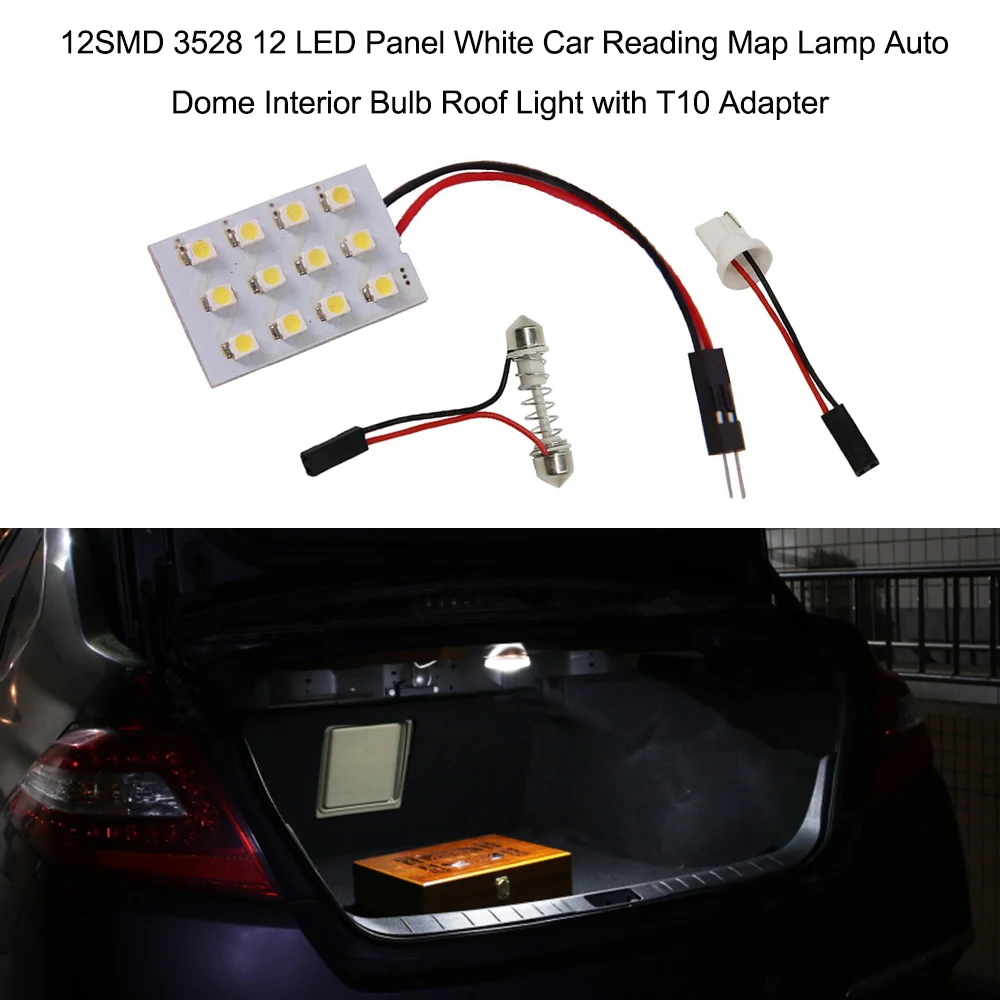 48 SMD 3528 Светодиодный Панель белый автомобиль для чтения карты лампа авто Интерьер