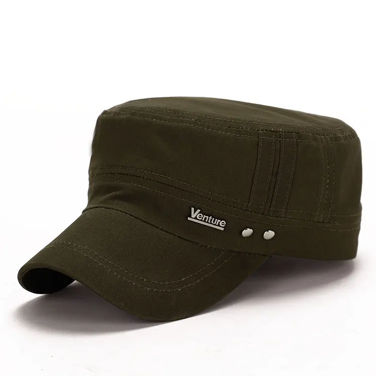Летняя Весенняя Мужская военная шляпа хлопок Твердые регулируемые Snapback плоские шапки военные Gorras военные немецкие шапки для мужчин Whlesale