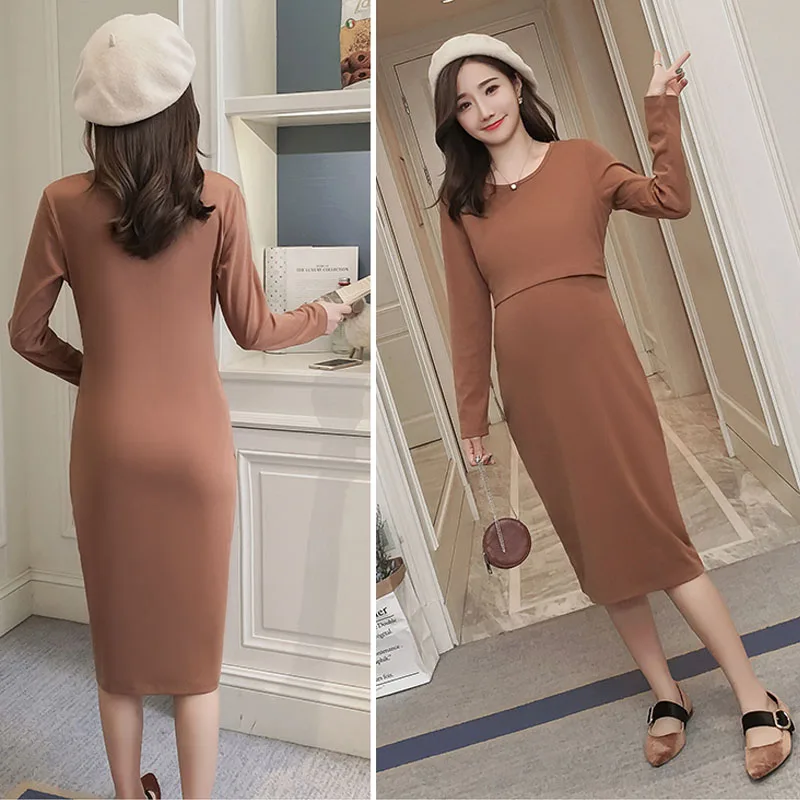 Платья для кормящих мам Одежда кормления беременных Vestidos платье