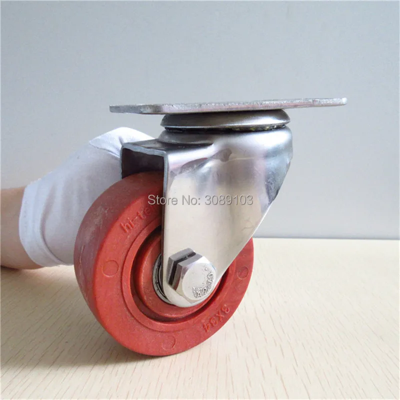 

4 pcs 304 Stainless steel castors high temperature phenolic caster wheels Stainless steel castors heavy duty caster wheels